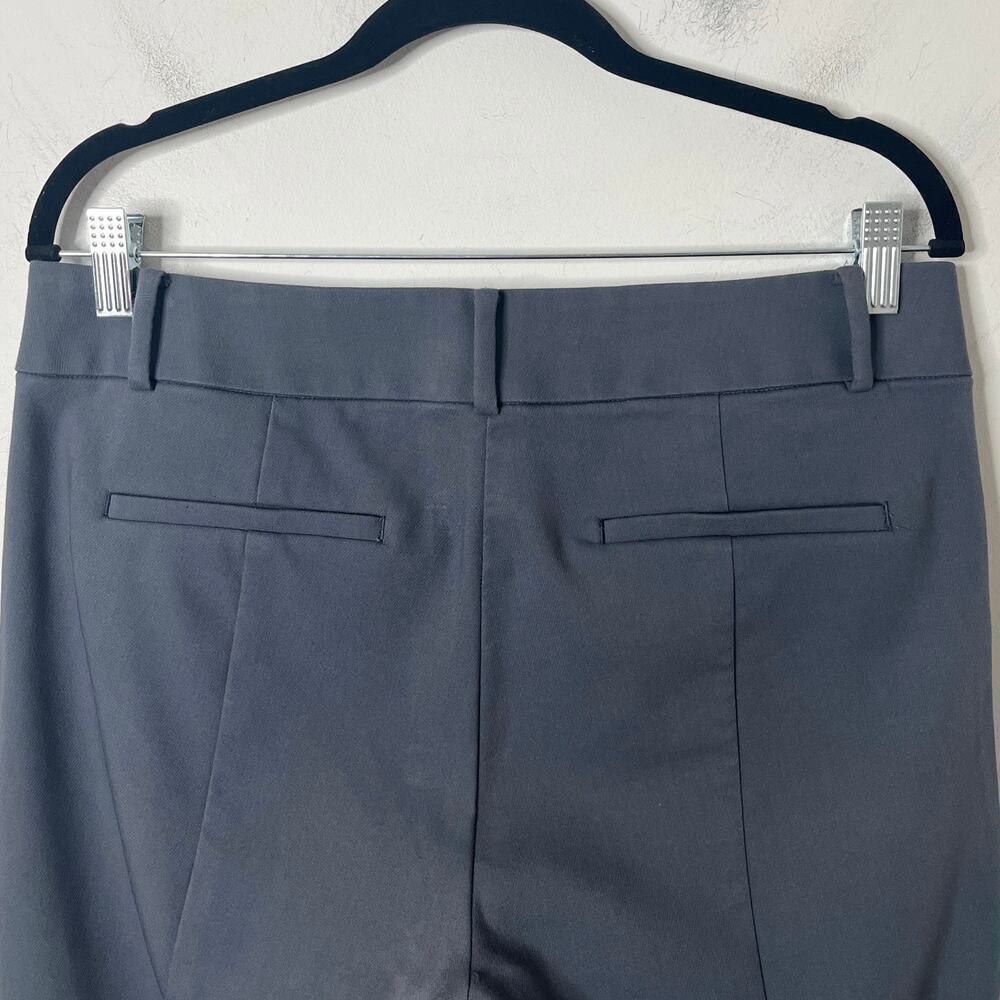 Loft Womens Skinny Ankle Dress Pants 8 Gray Stretch Mid Rise Cotton Blend Career - Picture 5 of 8